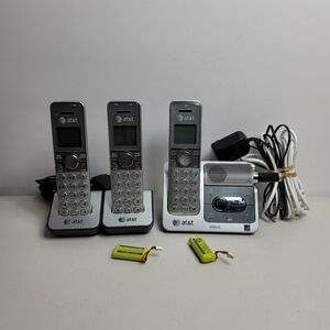 AT&T Trio Handsets Single Line Cordless Phone w/ Answering Machine
